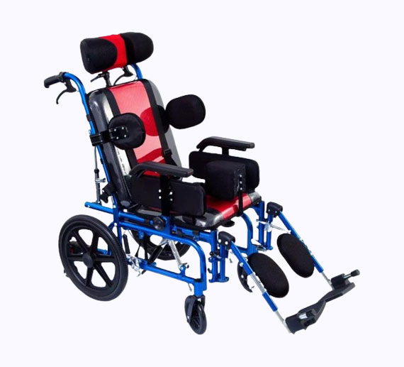 Pediatric Multi Functional Cerebral Palsy Wheelchair Red - 36cm