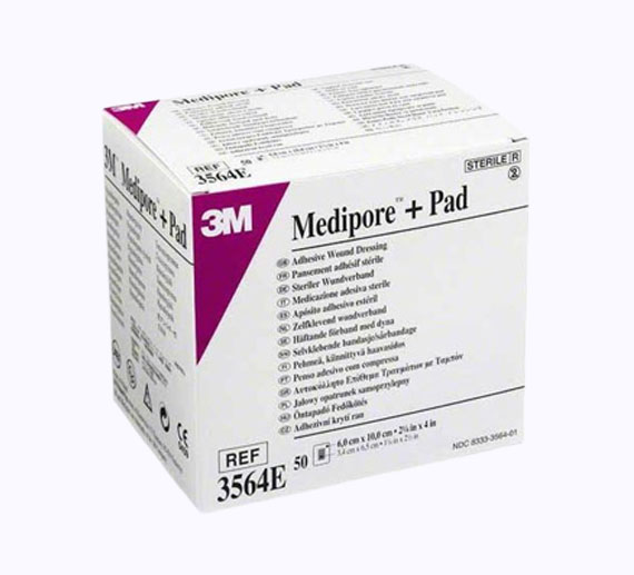3M Medipore + Pad Soft Cloth Adhesive Wound Dressing - 3564E