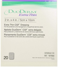 Duoderm Extra Thin Hydrocolloid Dressing, 5cm x 10cm, 20’s/Box