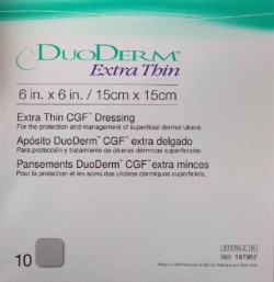 Duoderm Extra thin Hydrocolloid dressing 15cm x 15cm