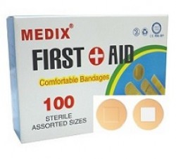 Medi x First Aid Plaster, Round Band-Aid