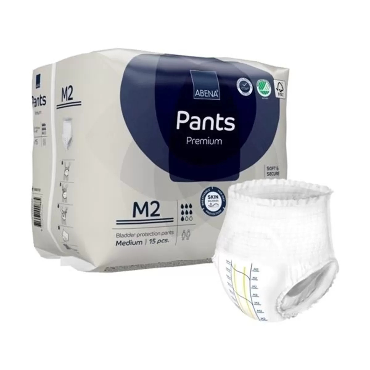 ABENA PREMIUM PANTS M2, PACK OF 15